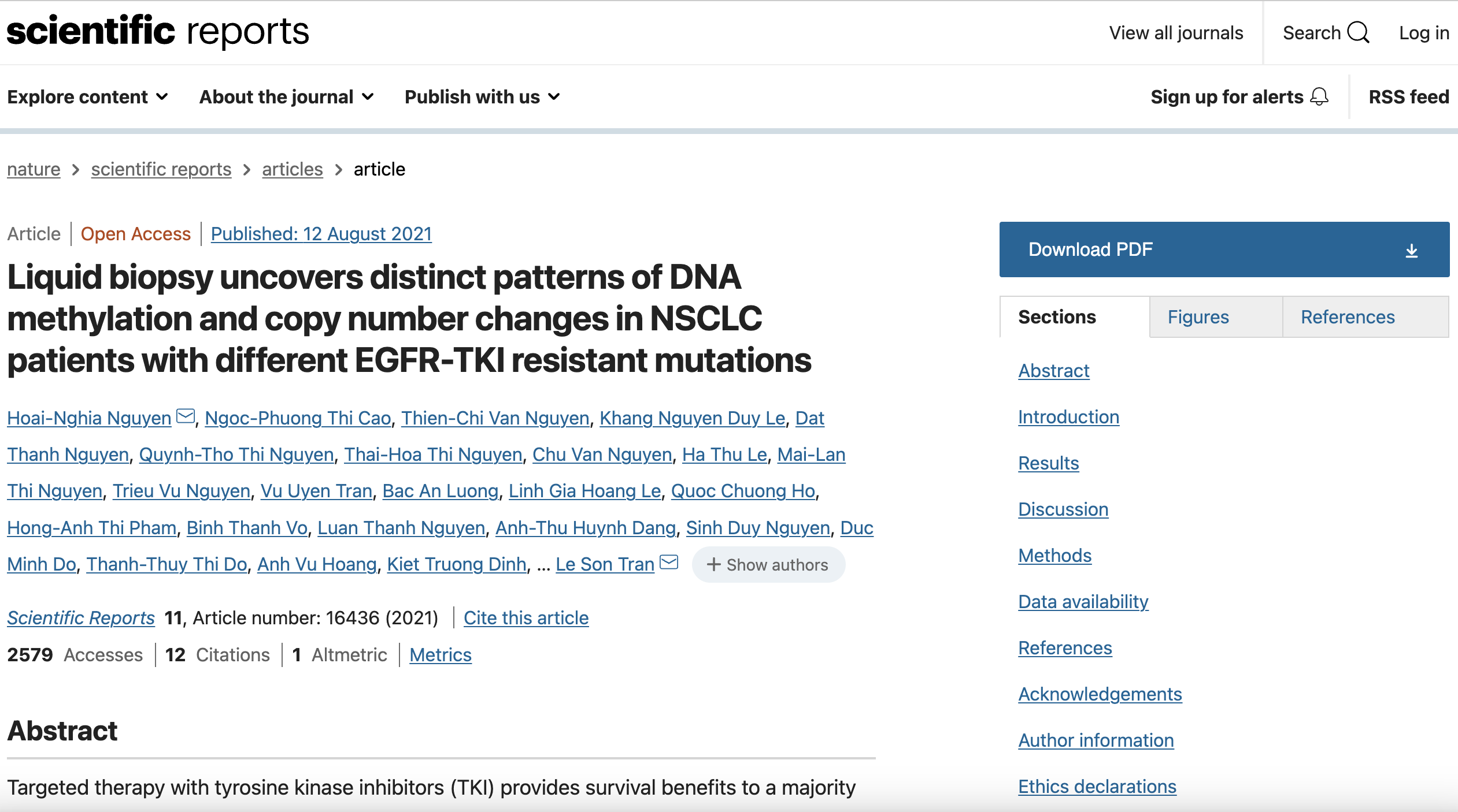 Liquid biopsy uncovers distinct patterns of DNA methylation and copy number changes in NSCLC patients with different EGFR-TKI resistant mutations